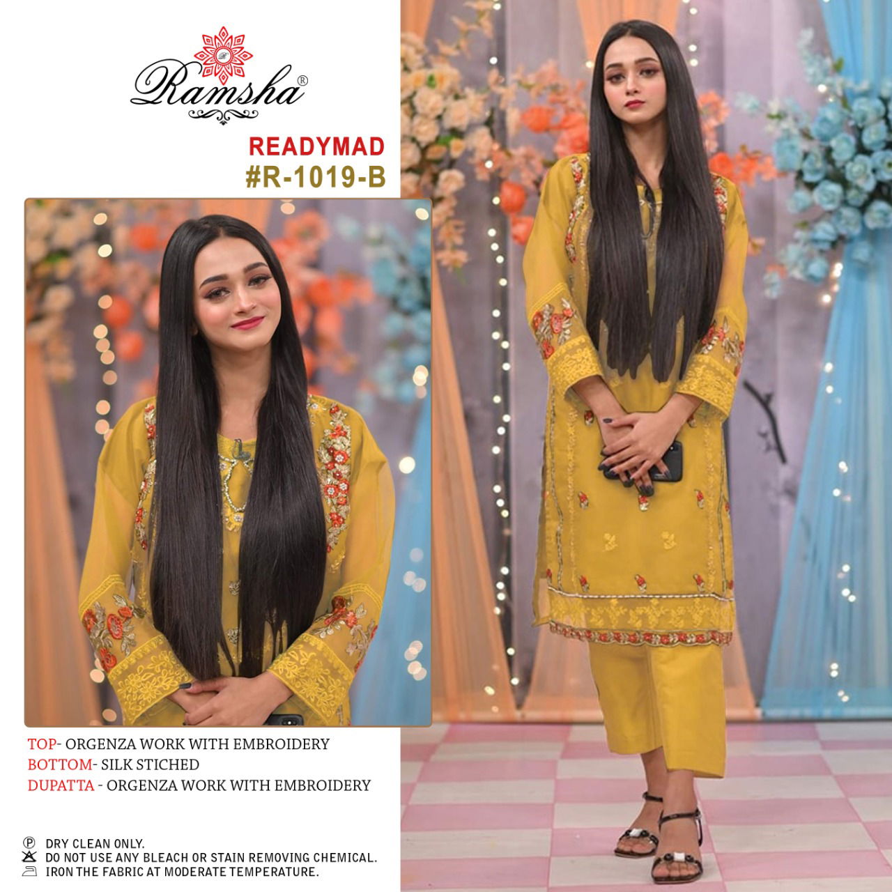 Ramsha R 1019 A And B Designer Wholesale Pakistani Readymade Suits
